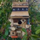 Bird box made from upcycled scrap materials
